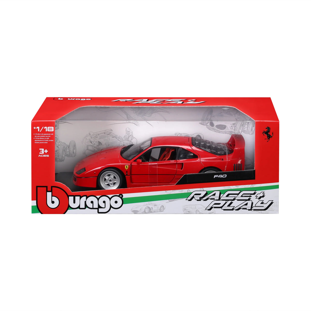 BURAGO Ferrari 1/18 F40 1987 (18-16023R)