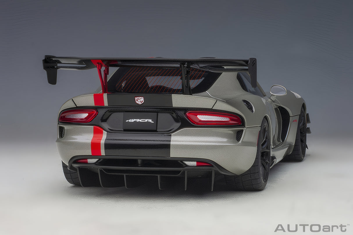 AUTOart 1:18 Dodge Viper GTS-R Commemorative Edition ACR 2017, Bullet Silver Metallic w/Black Stripes (71733)