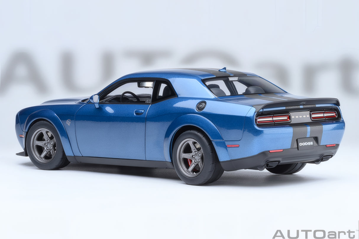 AUTOart 1:18 Dodge Challenger SRT Super Stock 2023, Frostbite/Blue (71767)