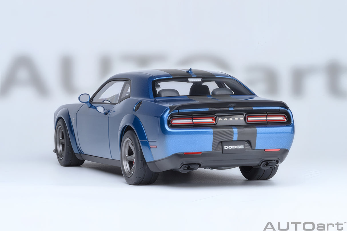 AUTOart 1:18 Dodge Challenger SRT Super Stock 2023, Frostbite/Blue (71767)