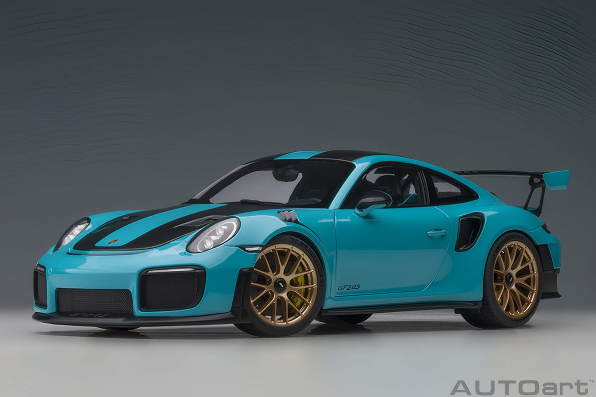 AUTOart 1:18 Porsche 911 (991.2) GT2 RS, Weissach Package, Miami Blue (78175)