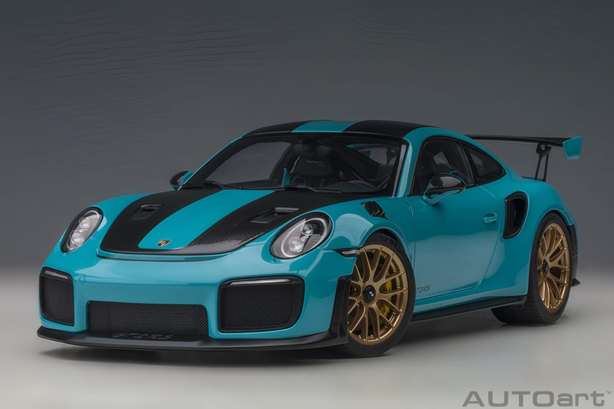 AUTOart 1:18 Porsche 911 (991.2) GT2 RS, Weissach Package, Miami Blue (78175)