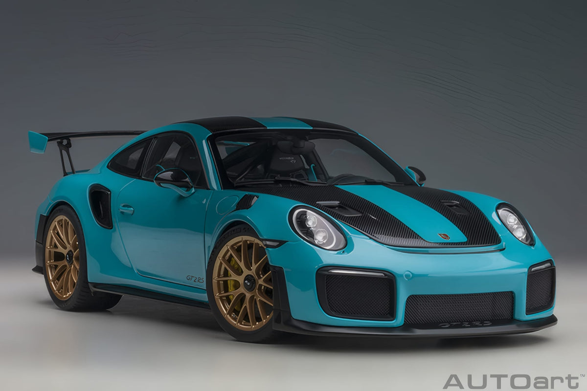 AUTOart 1:18 Porsche 911 (991.2) GT2 RS, Weissach Package, Miami Blue (78175)