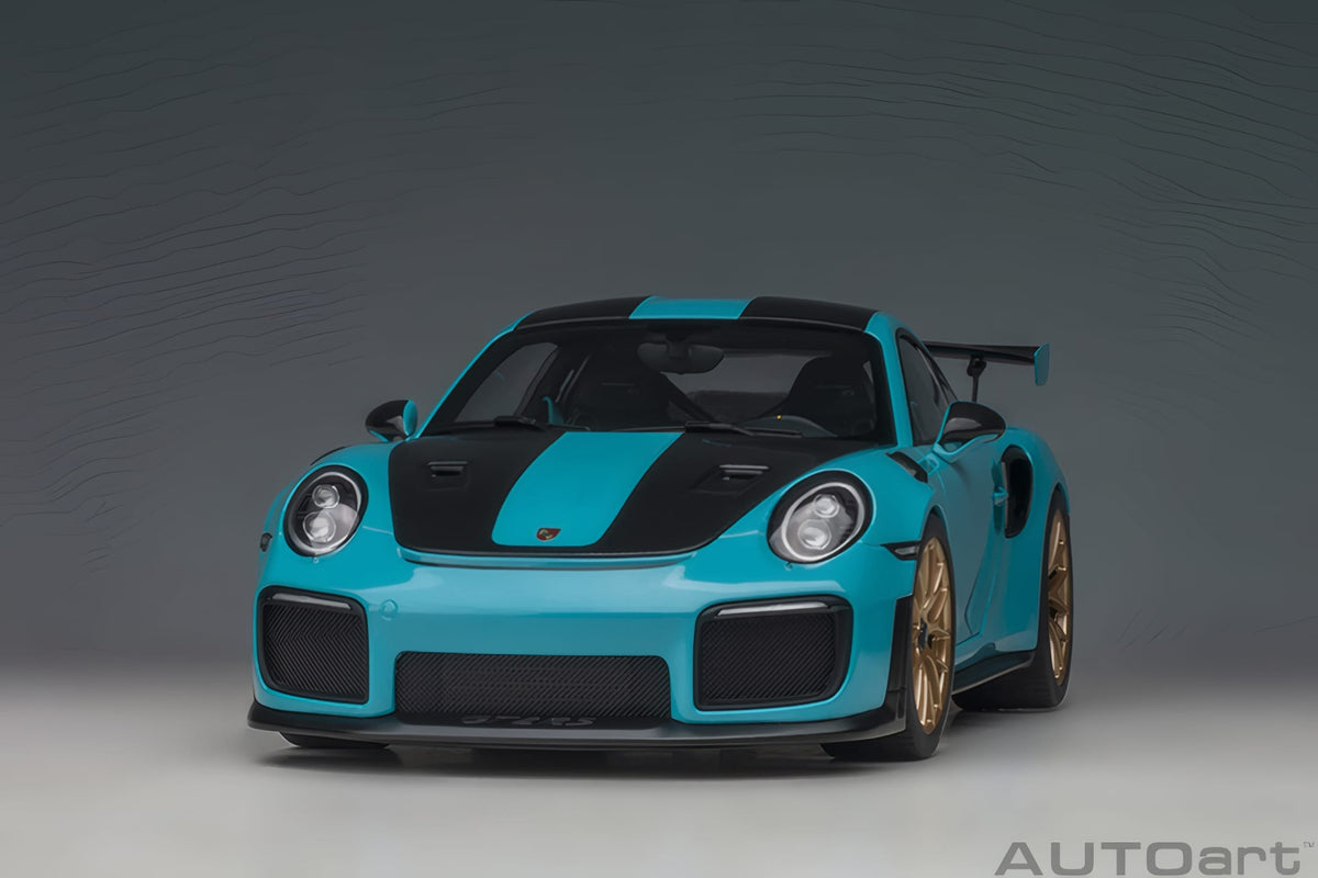 AUTOart 1:18 Porsche 911 (991.2) GT2 RS, Weissach Package, Miami Blue (78175)