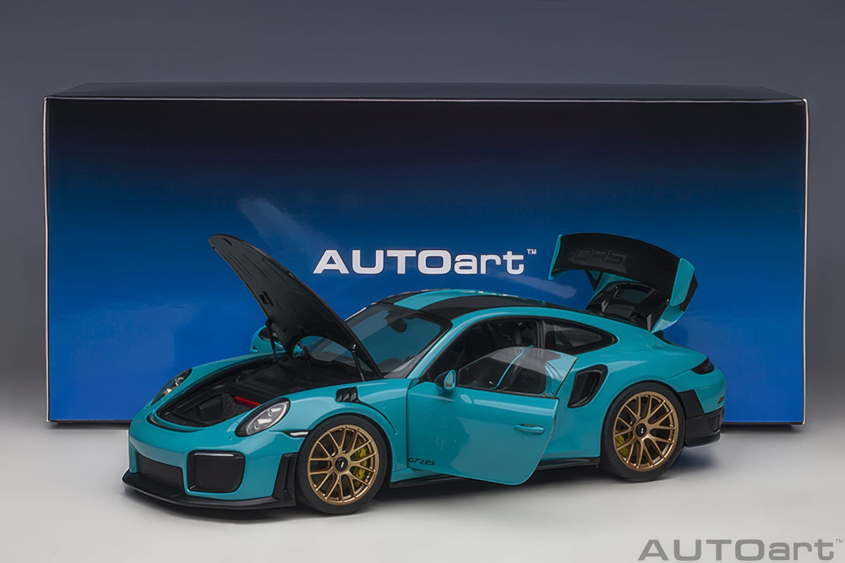 AUTOart 1:18 Porsche 911 (991.2) GT2 RS, Weissach Package, Miami Blue (78175)