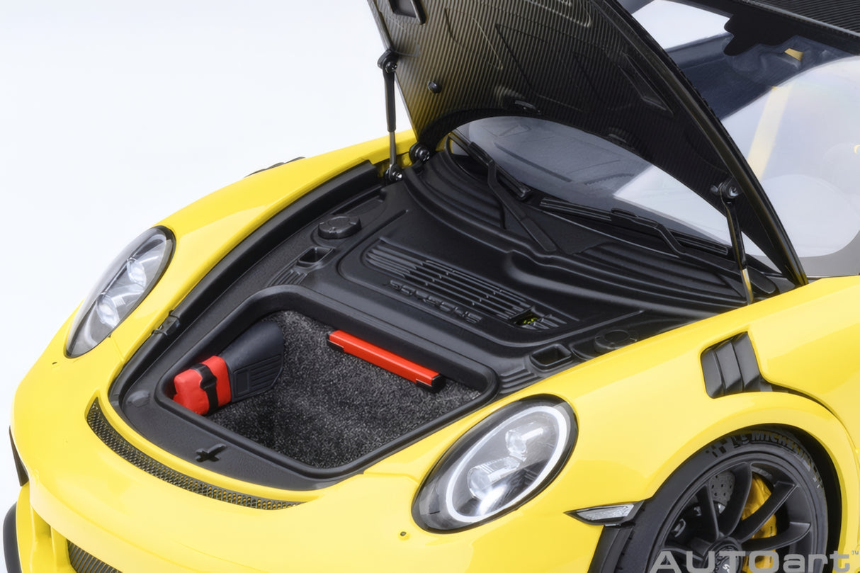 AUTOart 1:18 Porsche 911 (991.2) GT3 RS, Weissach Package, Racing Yellow (78178)