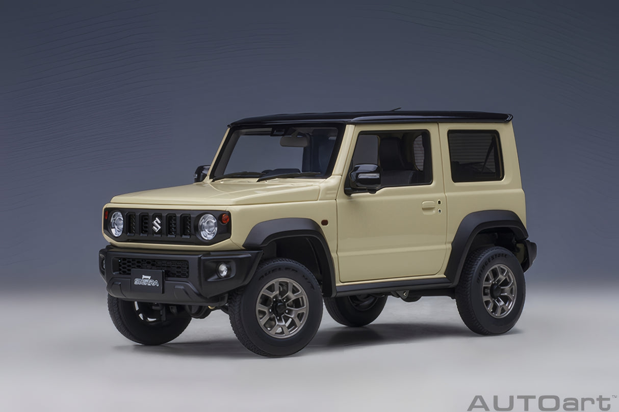 AUTOart 1:18 Suzuki Jimny (JB74), Chiffon Ivory Metallic/Black Roof (78510)