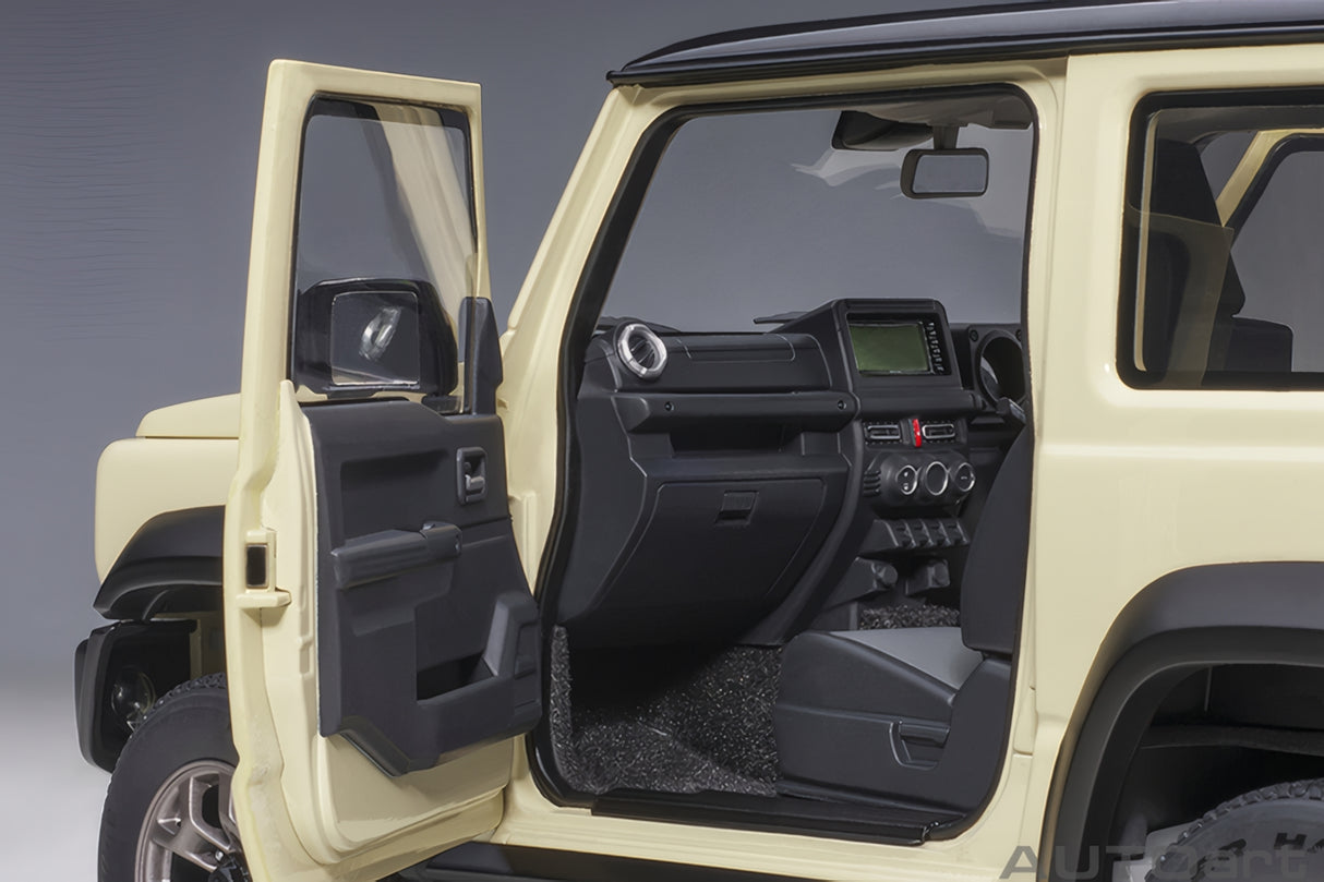 AUTOart 1:18 Suzuki Jimny (JB74), Chiffon Ivory Metallic/Black Roof (78510)