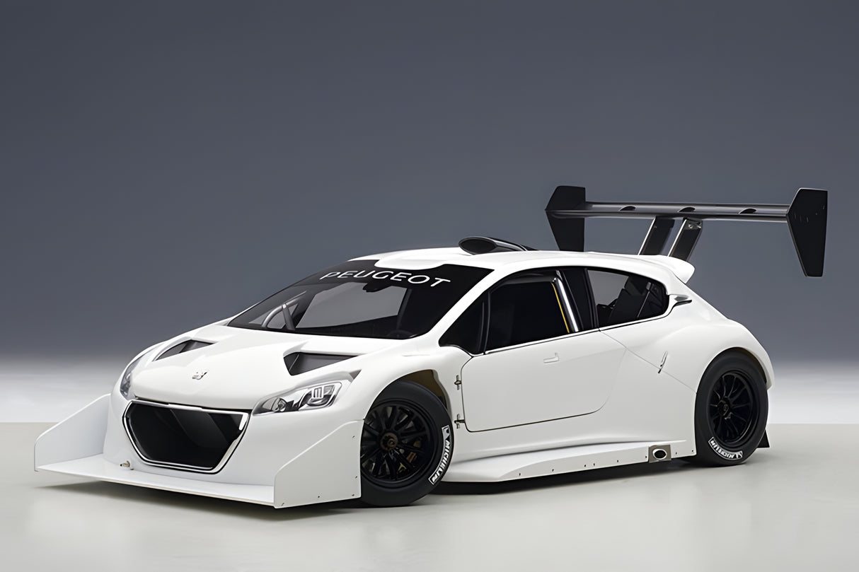 AUTOart 1:18 Peugeot 206 T16 Pikes Peak Race Car 2013, Plain Color Version, White (81355)