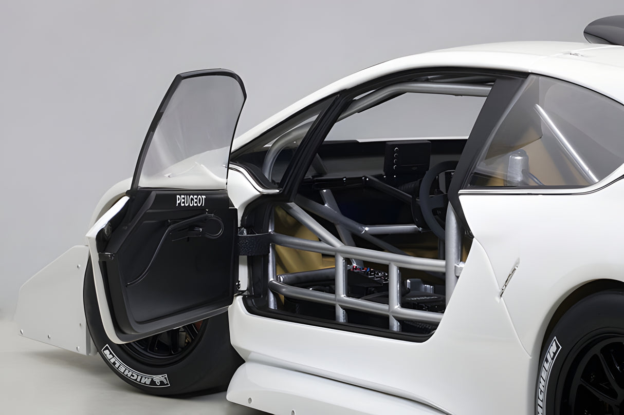 AUTOart 1:18 Peugeot 206 T16 Pikes Peak Race Car 2013, Plain Color Version, White (81355)