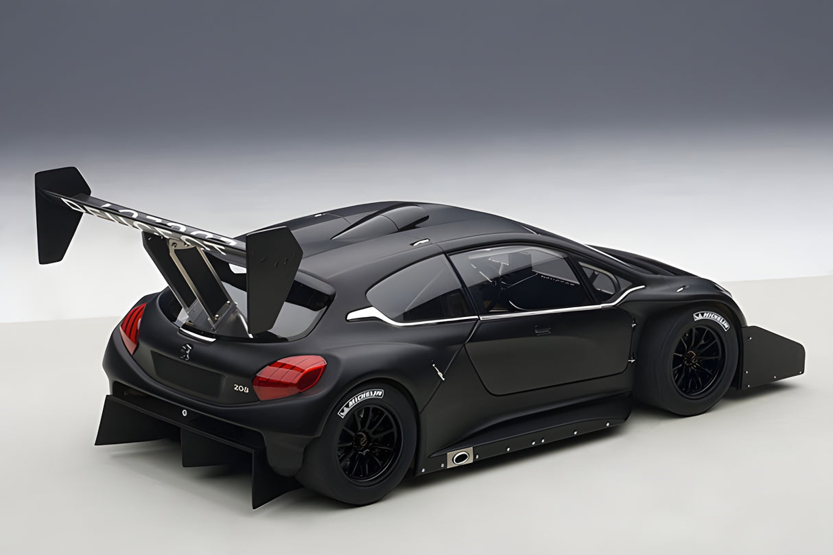 AUTOart 1:18 Peugeot 206 T16 Pikes Peak Race Car 2013, Plain Color Version, Black (81356)