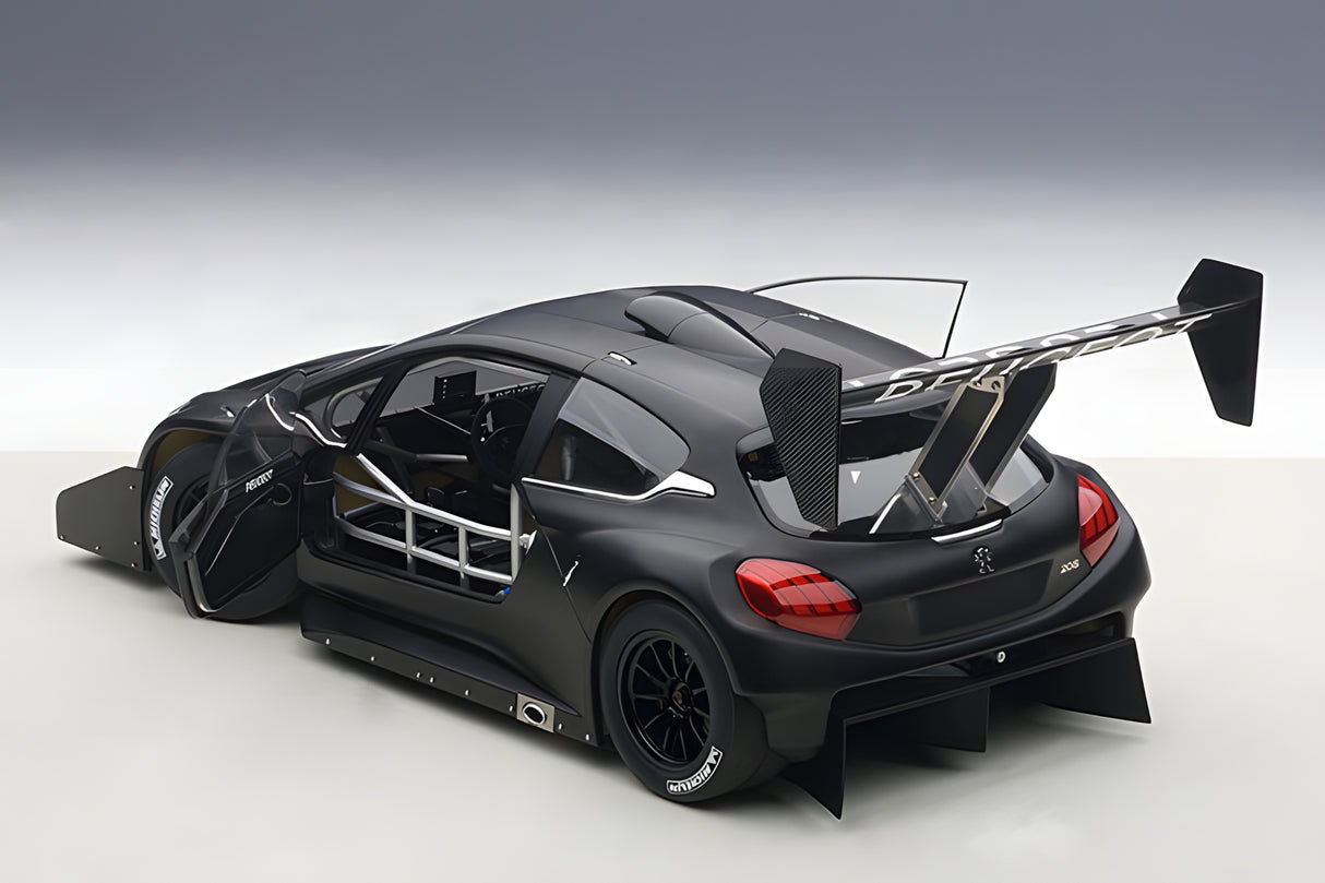 AUTOart 1:18 Peugeot 206 T16 Pikes Peak Race Car 2013, Plain Color Version, Black (81356)