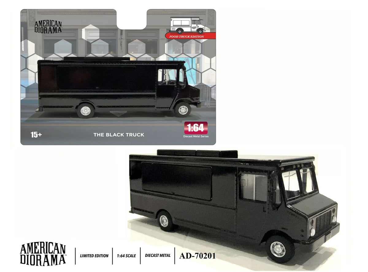 AMERICAN DIORAMA 1/64 Food Truck series – The Black Truck (AD-70201)