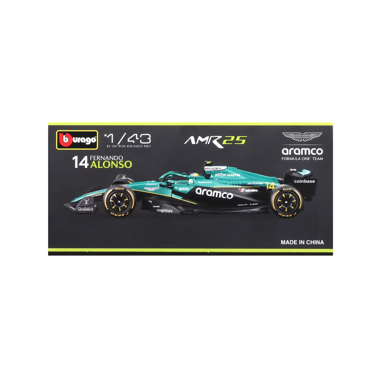 BBURAGO 1/43 ASTON MARTIN AMR25 Season Car 2025 F. Alonso (38251-A14)