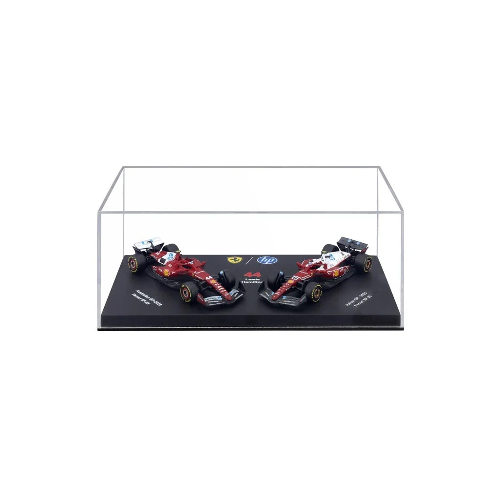 BBURAGO 1/64 FERRARI SF-25 #44 LEWIS HAMILTON – SET 2 AUTOS 2025 (18-56807-44)