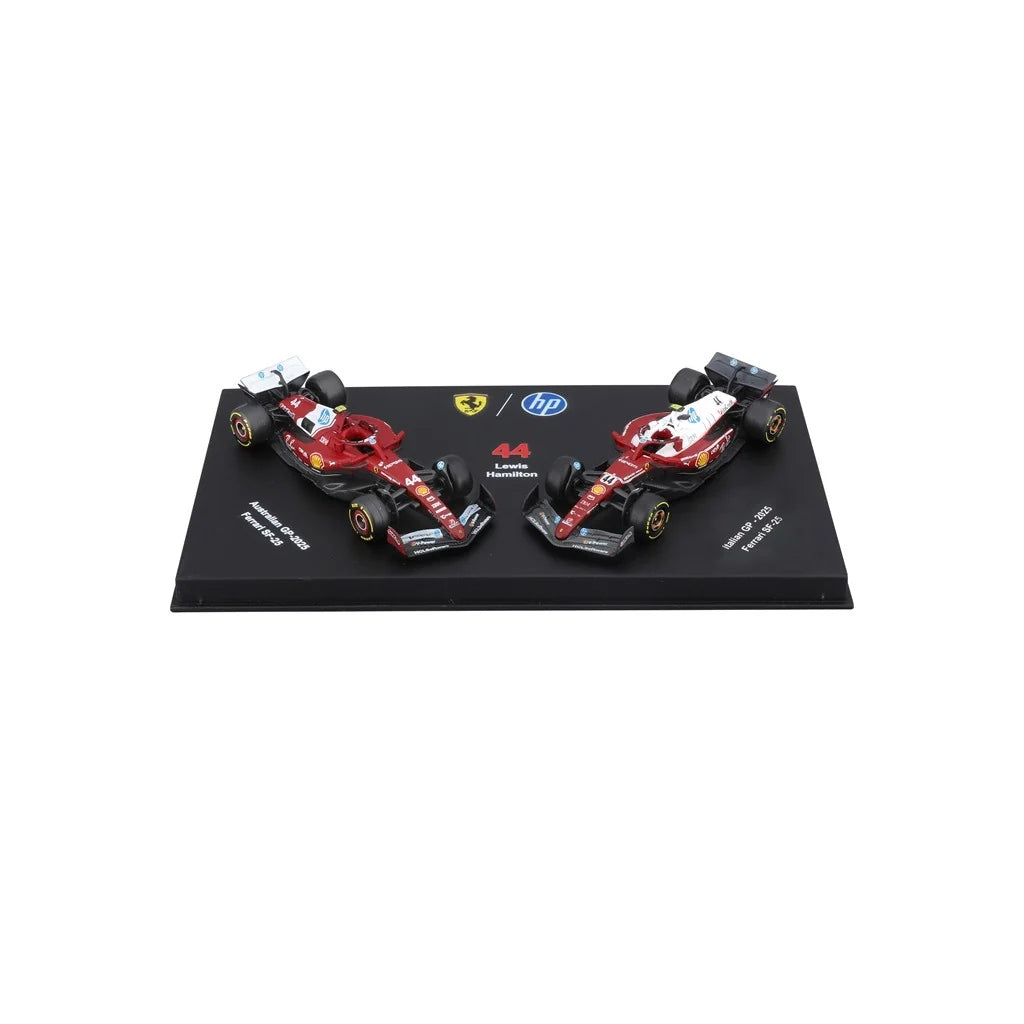BBURAGO 1/64 FERRARI SF-25 #44 LEWIS HAMILTON – SET 2 AUTOS 2025 (18-56807-44)