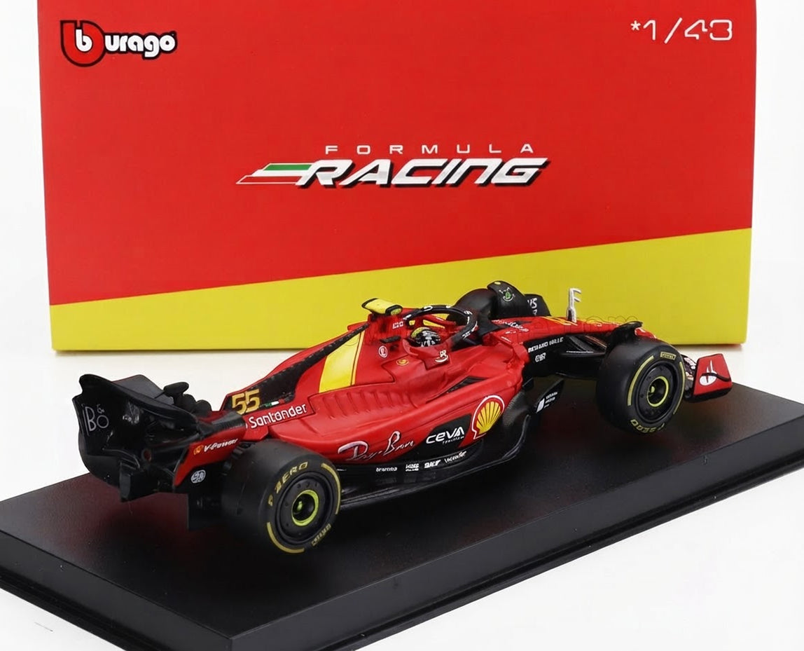 BBURAGO Ferrari 1/43 F1 SF-23 #55 Carlos Sainz Monza GP 2023 (18-36835-S-MONZA)