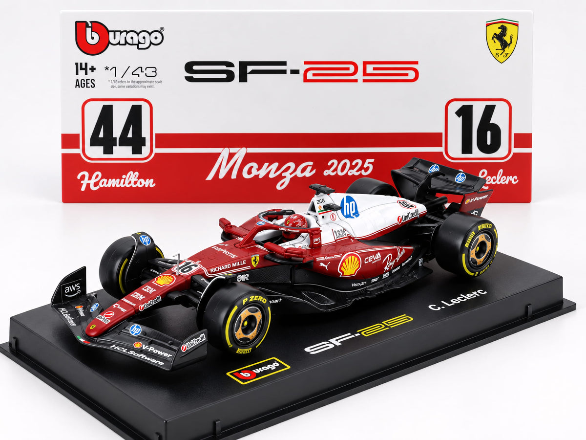 BBURAGO Ferrari 1/43 F1 SF-25 #44 Lewis Hamilton Monza Niki Lauda 50th Anniversary 2025 (18-36852MON-44-HC)