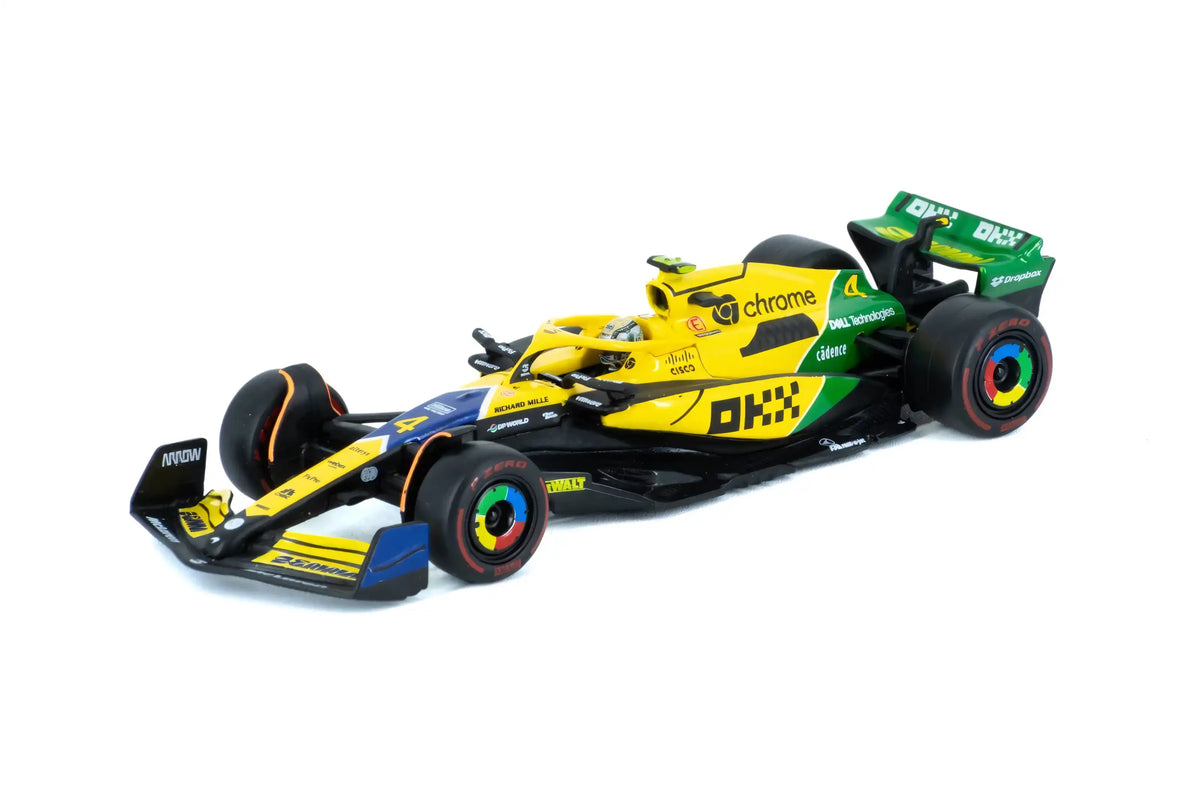 BBURAGO McLaren 1/43 F1 MCL38 #4 Lando Norris Senna Tribute Monaco GP 2024 (18-38215-N-SENNA)