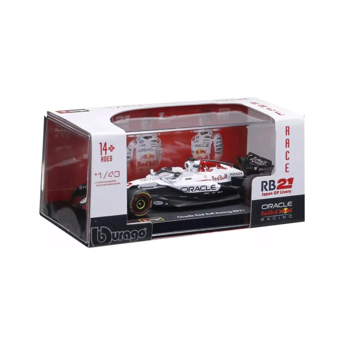 BBURAGO Red Bull Racing 1/43 F1 RB21 #1 Max Verstappen Winner Japan GP 2025 (18-38234-J-1)