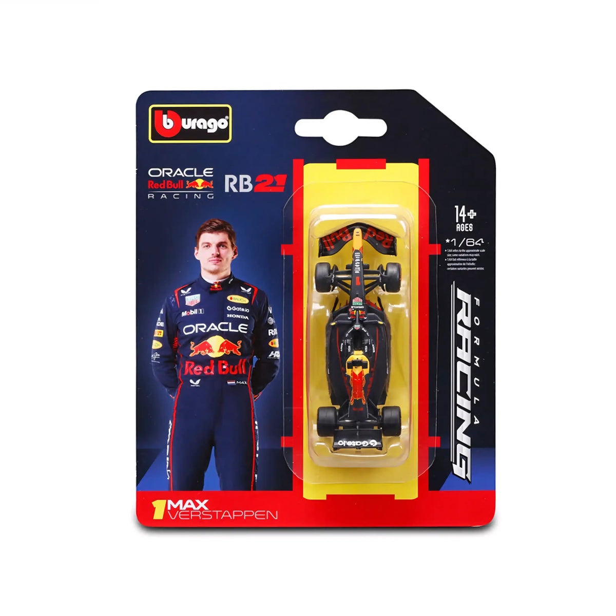 BBURAGO Red Bull Racing 1/64 F1 RB21 #1 Max Verstappen 2025 (18-58003-V)