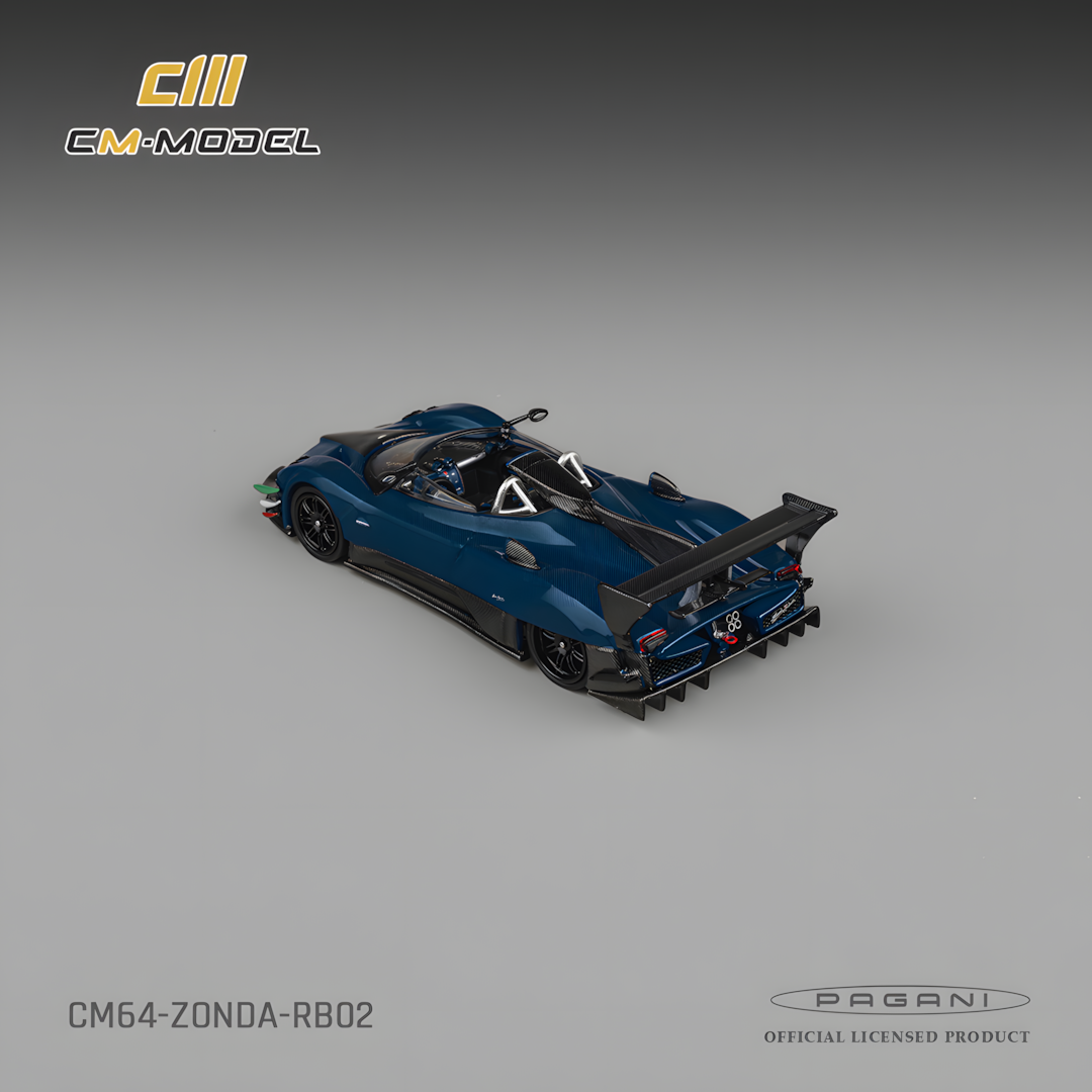 CM MODEL 1/64 Pagani Zonda Revolution Barchetta Blue Full Carbon (CM64-RB-02)