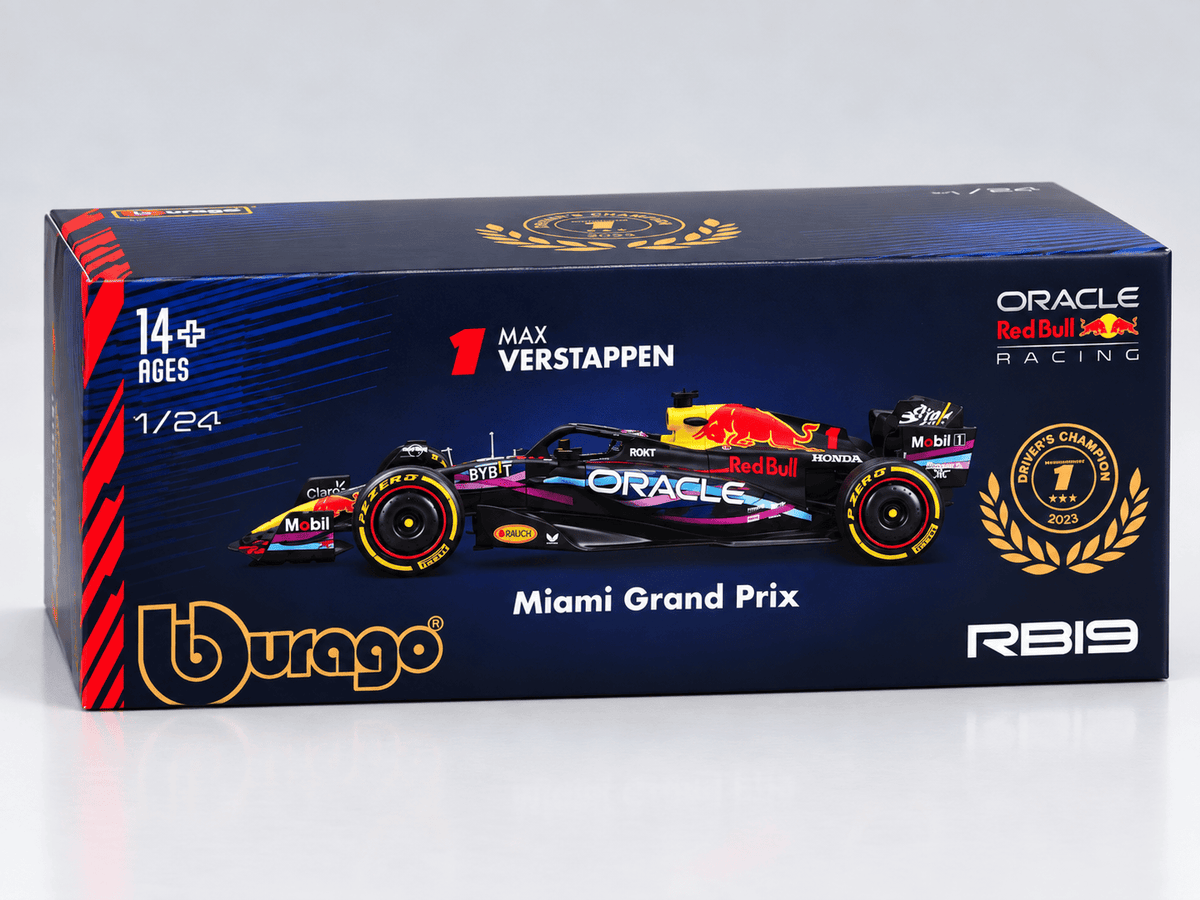 BBURAGO Red Bull Racing 1/24 F1 RB19 #1 Max Verstappen Winner Miami GP 2023 (18-28030-V-MIAMI)