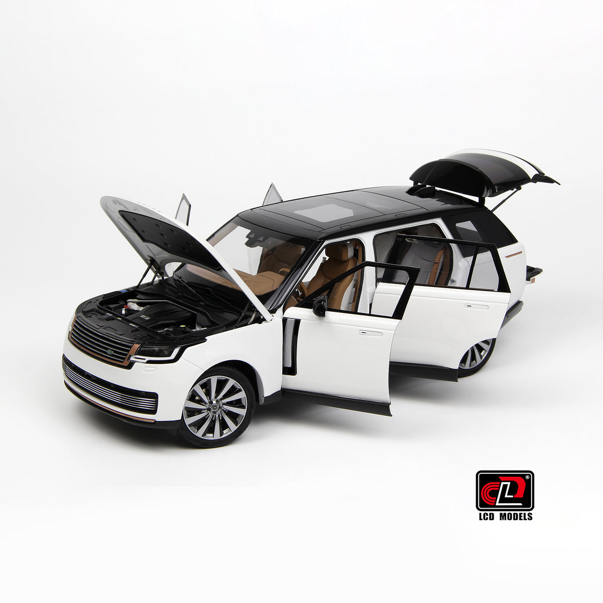 LCD MODELS 1:18 Land Rover Range Rover SV SERENITY 2022 White With Black Roof (LCD18017-BW)