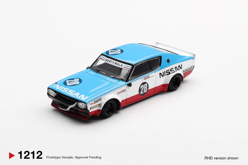 MINI GT 1/64 NISSAN SKYLINE KENMERI LIBERTY WALK RACING ’75 #28 RHD (MGT01212-R)