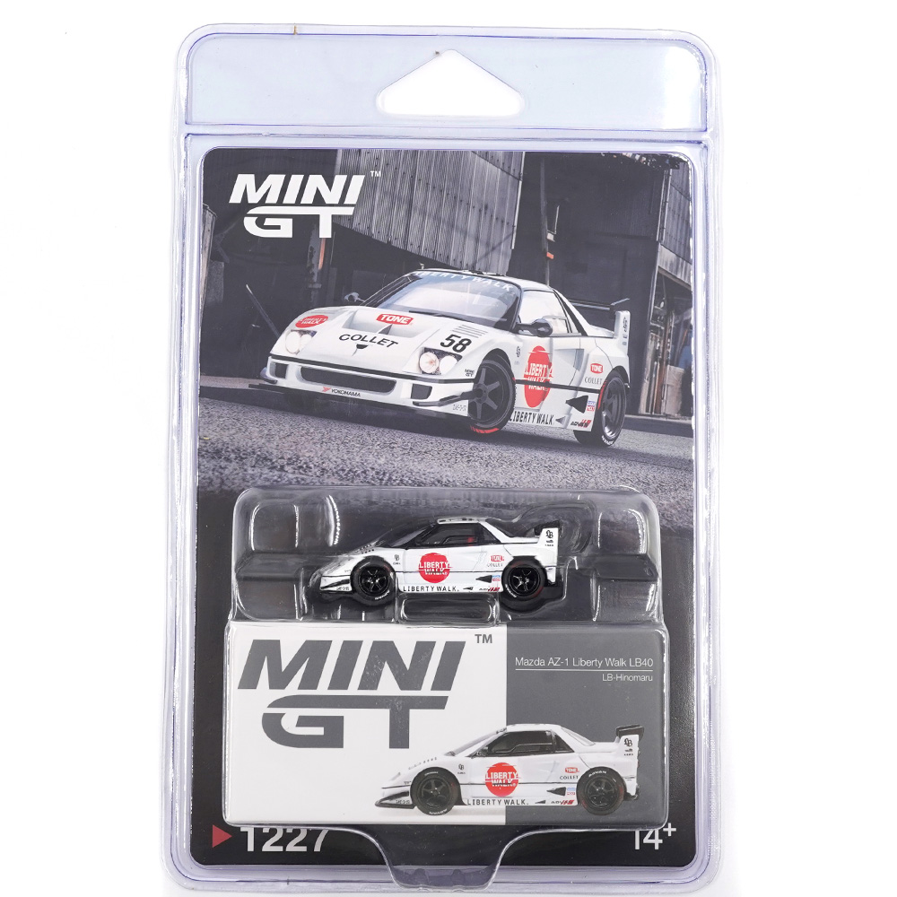 Mini GT 1:64 Mazda AZ-1 Liberty Walk LB40 LB-Hinomaru (MGT01227-BL)