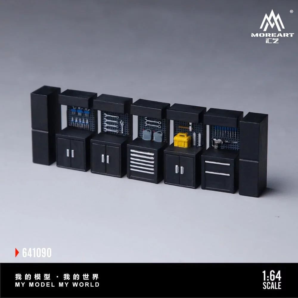 MoreArt 1:64 Black Scene Accessories Maintenance Workbench (MO641090)