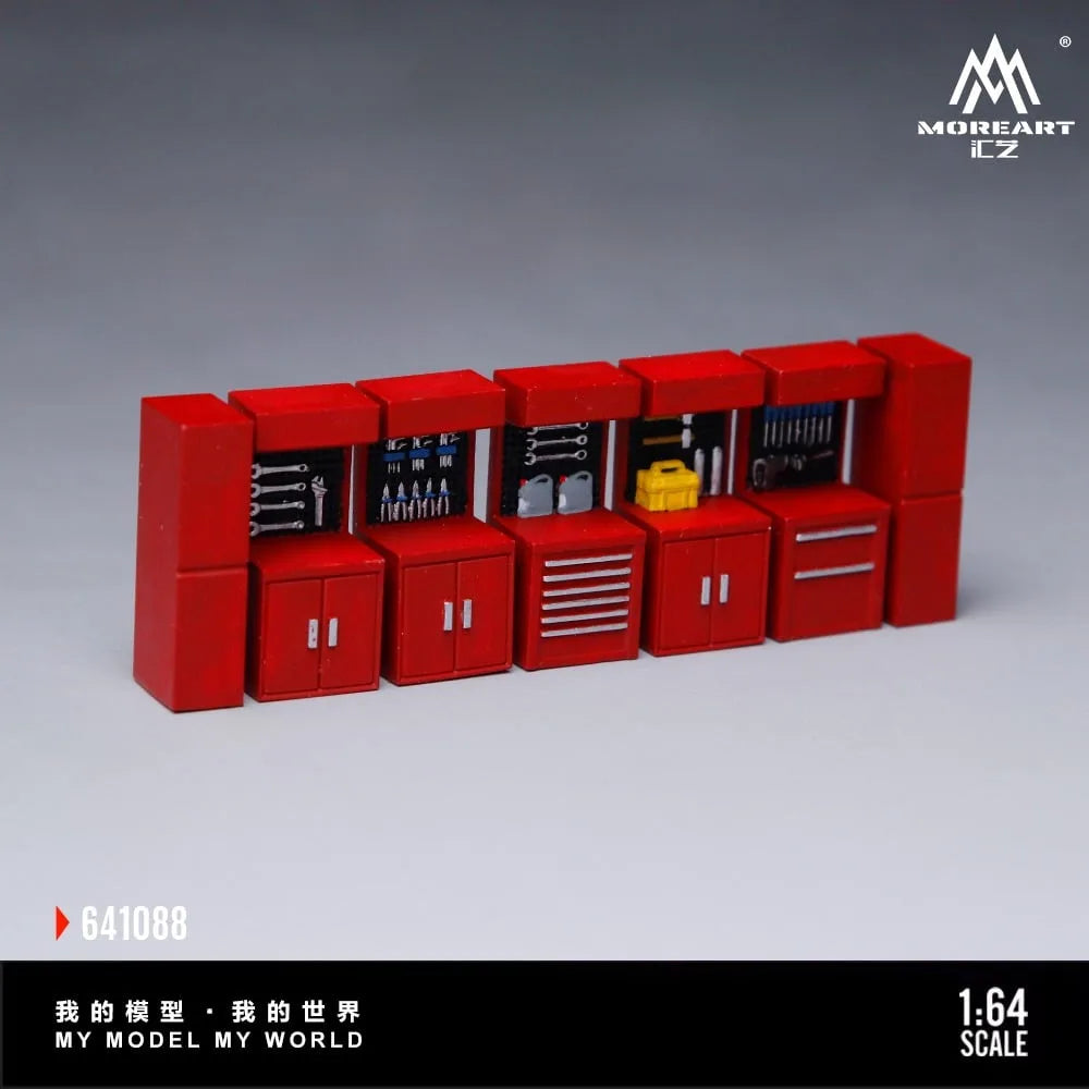 MoreArt 1:64 Red Scene Accessories Maintenance Workbench (MO641088)