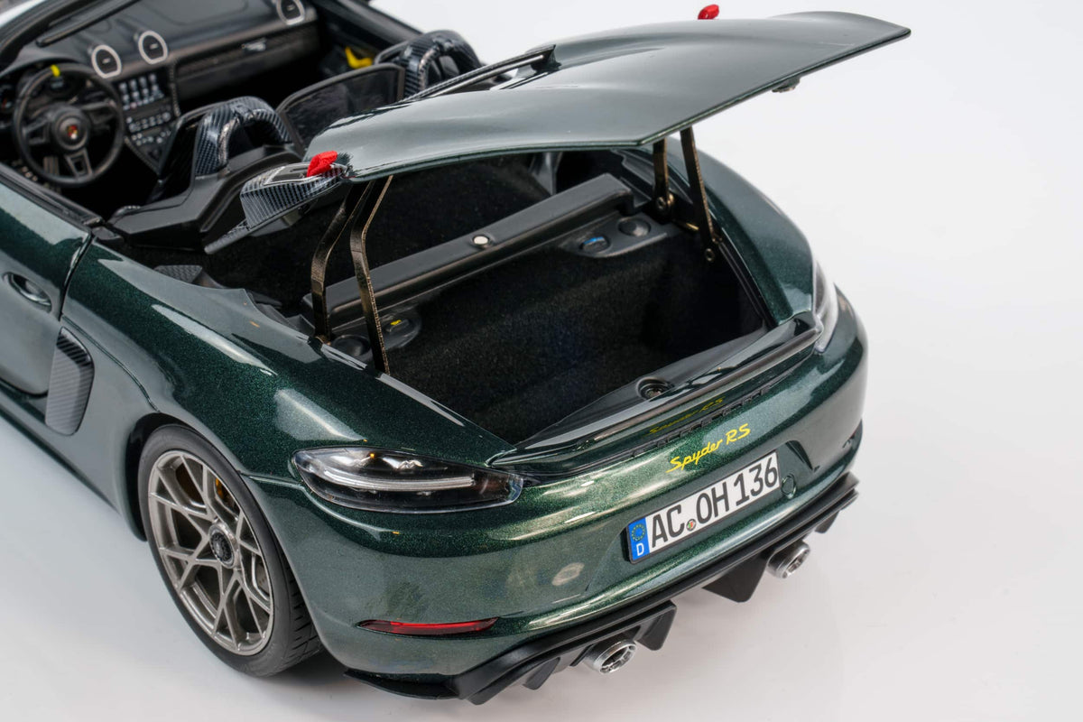 NOREV 1/18 PORSCHE 718 (982) SPIDER RS WEISSACH PACKAGE 2023 FOREST GREEN (187272)