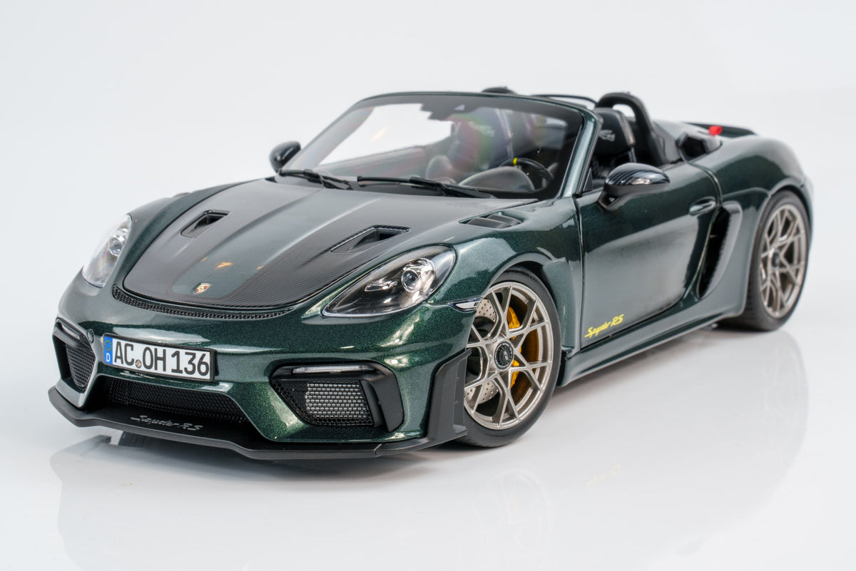 NOREV 1/18 PORSCHE 718 (982) SPIDER RS WEISSACH PACKAGE 2023 FOREST GREEN (187272)