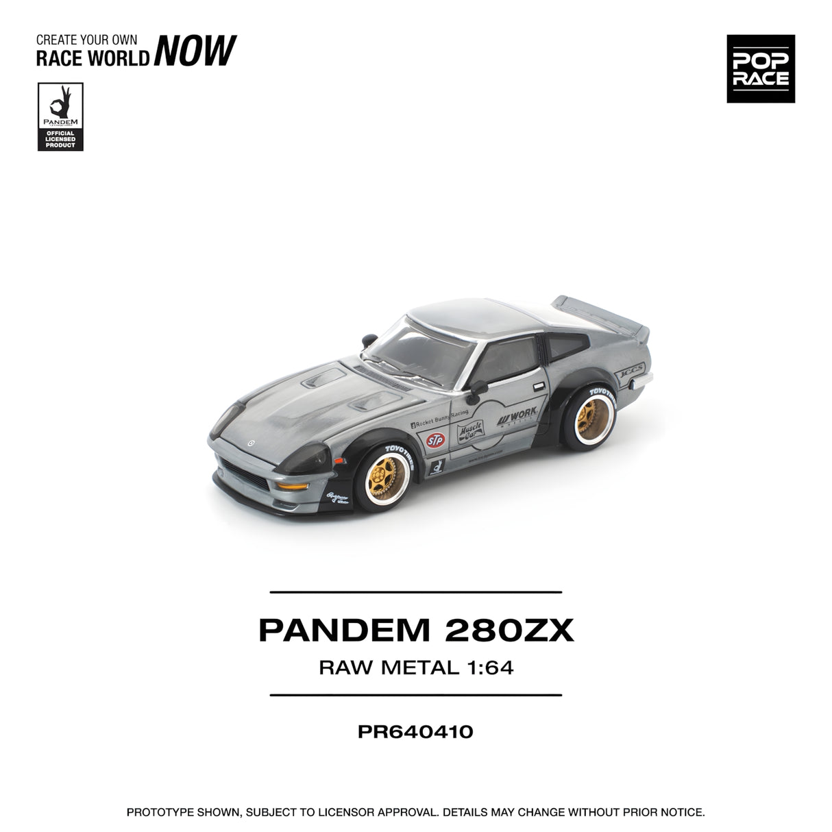 POPRACE 1/64 PANDEM 280ZX RAW METAL (PR640410)