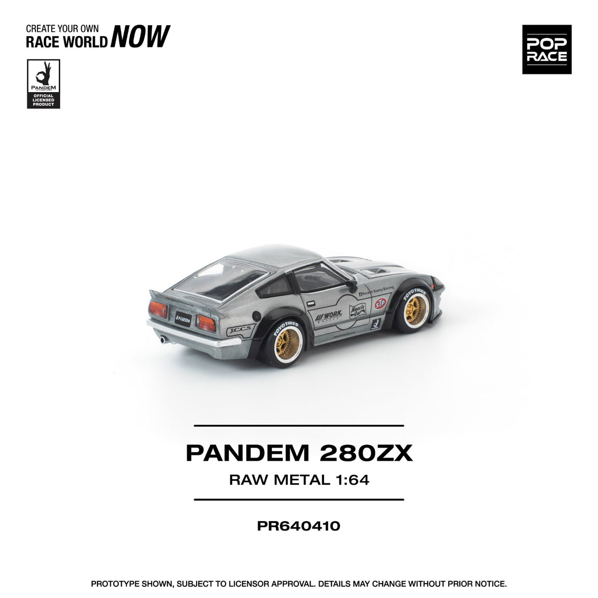 POPRACE 1/64 PANDEM 280ZX RAW METAL (PR640410)