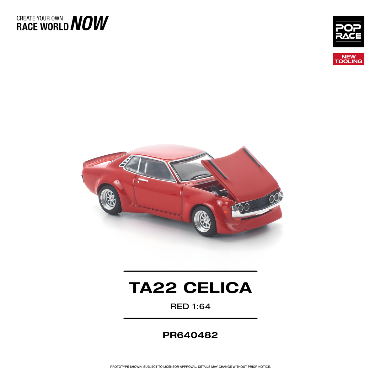 POPRACE 1/64 TA22 Celica Red (PR640482)