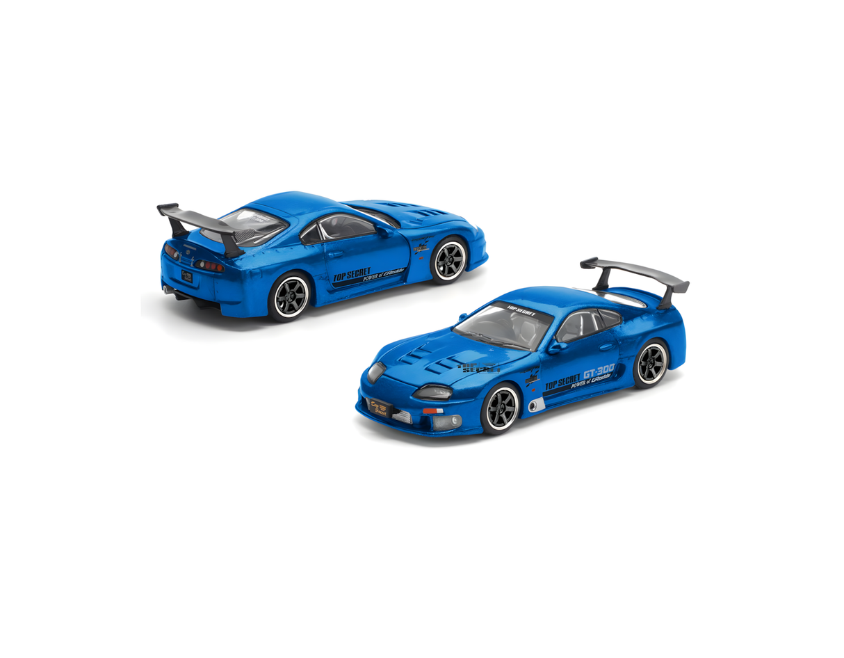 POPRACE 1/64 TOP SECRET SUPRA GT500 (A80) - BLUE (PRE028) enigma exclusive edition