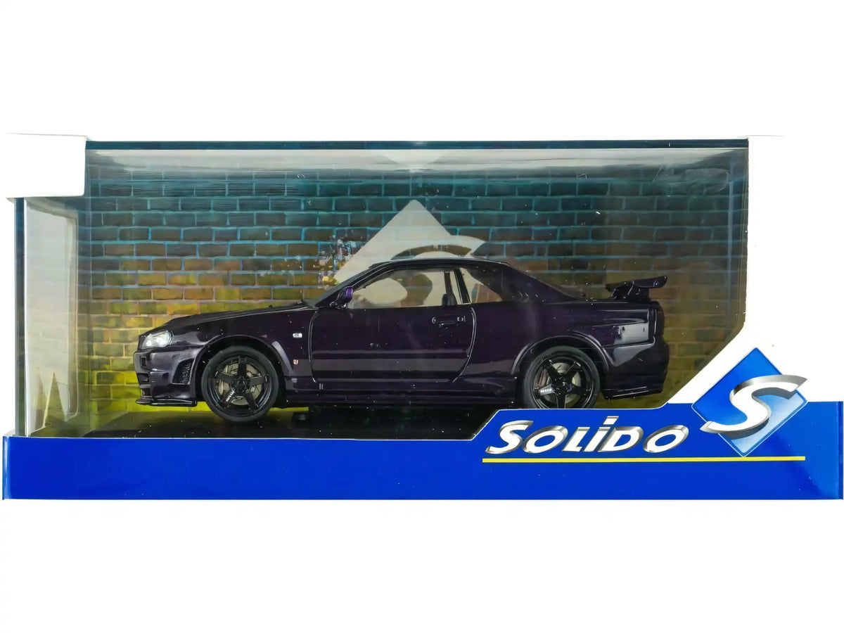 SOLIDO 1/43 NISSAN SKYLINE GT-R R34 Z-TUNE MIDNIGHT PURPLE 1999 (S4318201)