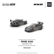 Pop Race RWB 930 Gun Metal 1:64, vistas delantera y trasera