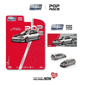 POPRACE 1:64 HONDA CIVIC EG6 RAW METAL PANDEM (PRE018)