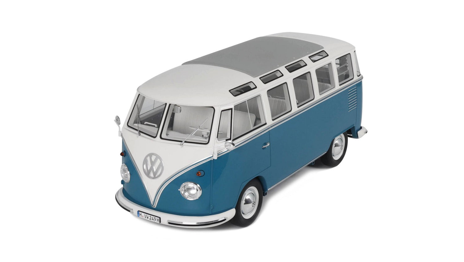 OTTOmobile 1:12 Volkswagen Combi Type 2 (T1) Samba Bus RegattaBlau L 50 F 1962 (G102)