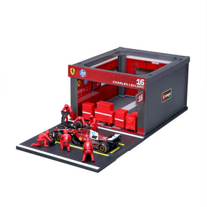 BBURAGO 1/43 FERRARI SF-25 #16 CHARLES LECLERC – PIT STOP DIORAMA 2025 (18-36865-16)