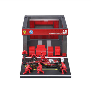 BBURAGO 1/43 FERRARI SF-25 #16 CHARLES LECLERC – PIT STOP DIORAMA 2025 (18-36865-16)