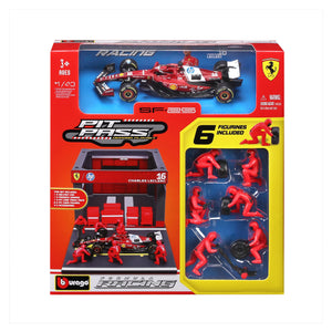 BBURAGO 1/43 FERRARI SF-25 #16 CHARLES LECLERC – PIT STOP DIORAMA 2025 (18-36865-16)