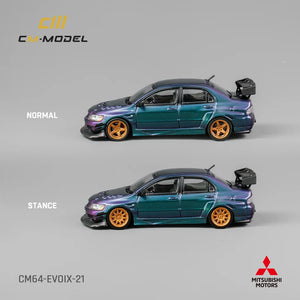 CM-Model 1:64 Mitsubishi Lancer Evolution IX (9) Widebody Purple Chameleon (CM64-EVOIX-21)
