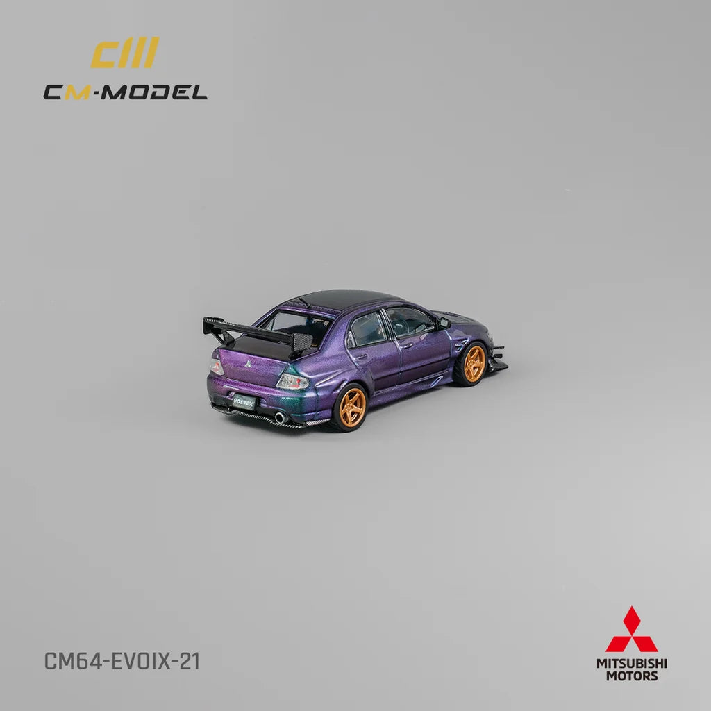CM-Model 1:64 Mitsubishi Lancer Evolution IX (9) Widebody Purple Chameleon (CM64-EVOIX-21)