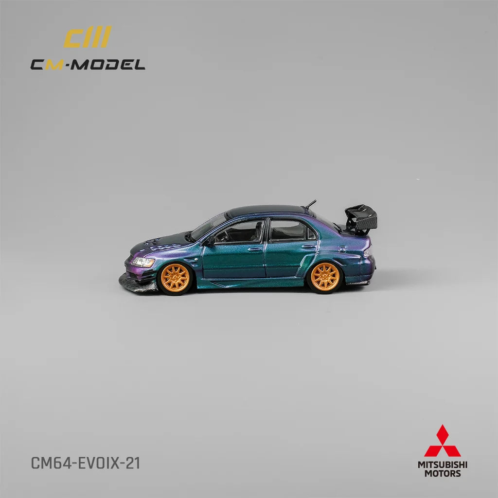 CM-Model 1:64 Mitsubishi Lancer Evolution IX (9) Widebody Purple Chameleon (CM64-EVOIX-21)
