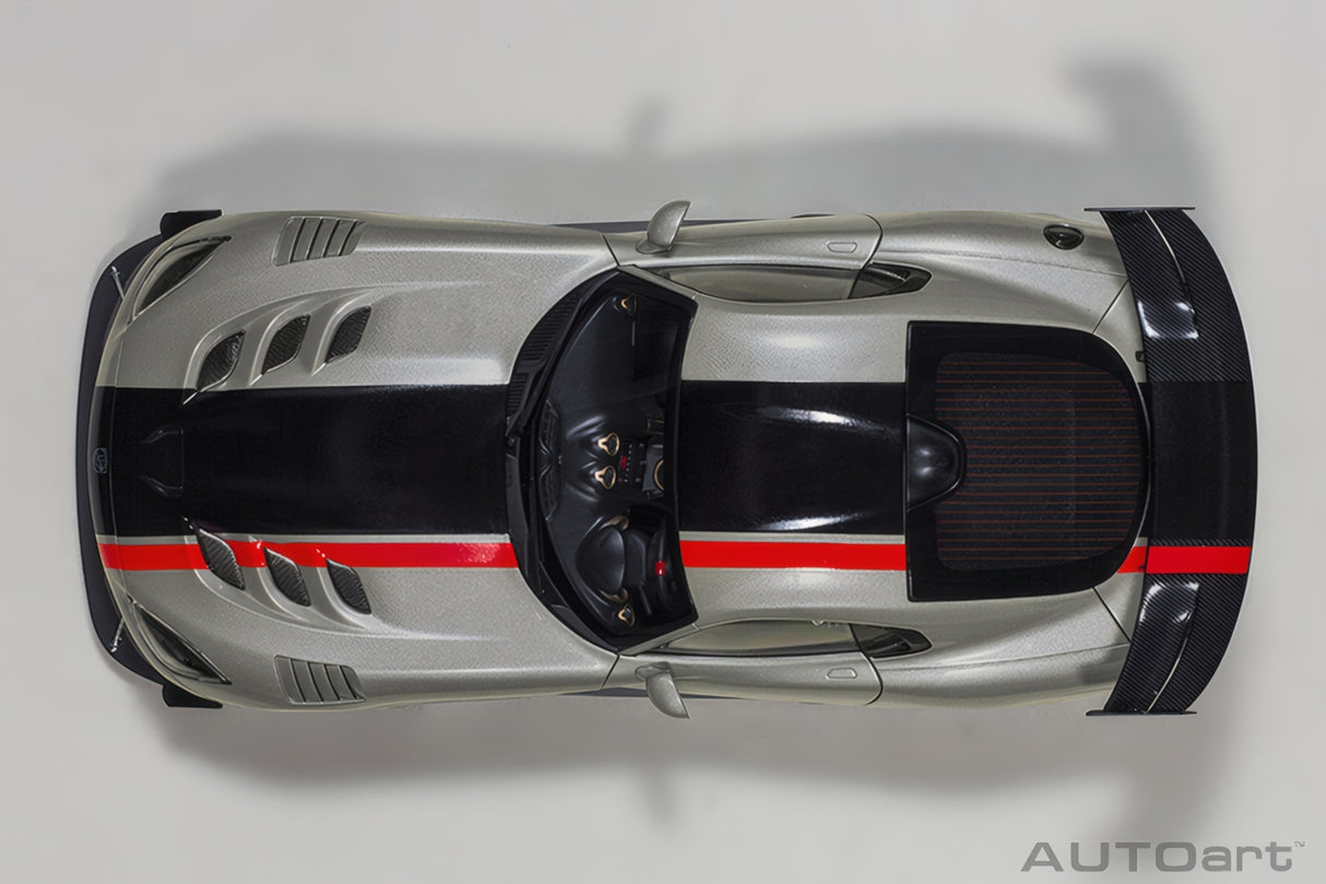 AUTOart 1:18 Dodge Viper GTS-R Commemorative Edition ACR 2017, Bullet Silver Metallic w/Black Stripes (71733)
