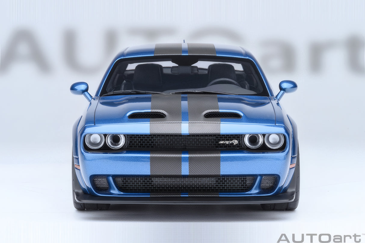 AUTOart 1:18 Dodge Challenger SRT Super Stock 2023, Frostbite/Blue (71767)
